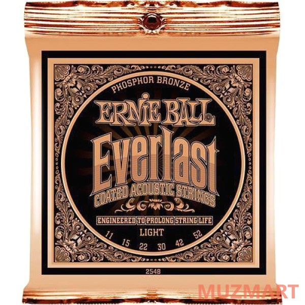 Ernie Ball 2548 Струны для акустической гитары Everlast Phosphor Bronze
