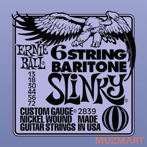 Ernie Ball 2839 Струны для гитары-баритон nickel bass baritone