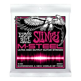 Ernie Ball 2923 струны для электрогитары m-steel super slinky
