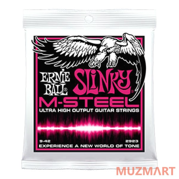 Ernie Ball 2923 струны для электрогитары m-steel super slinky