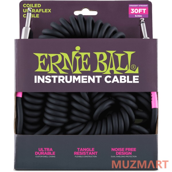 Ernie Ball 6044 Кабель инструментальный 9 метров черный