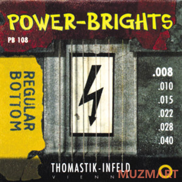 Thomastik PB108T струны для электрогитары Power Brights 8-40