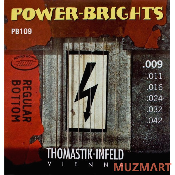 Thomastik PB109 Power-Brights Regular Bottom Комплект струн для электрогитары
