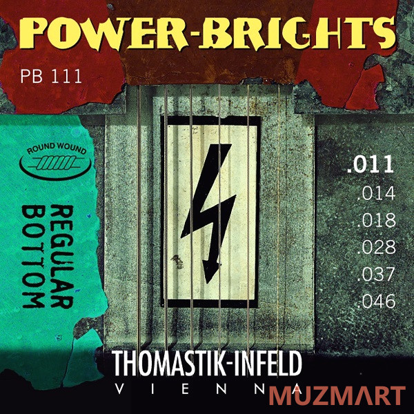 Thomastik PB111 Power-Brights Regular Bottom Комплект струн для электрогитары