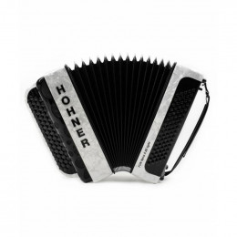 Hohner Fun Nova II 80 Iight (A7001) White Perloid Celluloid Кнопочный аккордеон 3/4 гриф B