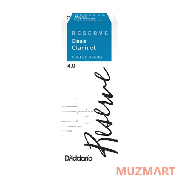 Rico DER0540 Reserve Трости для кларнета бас №4