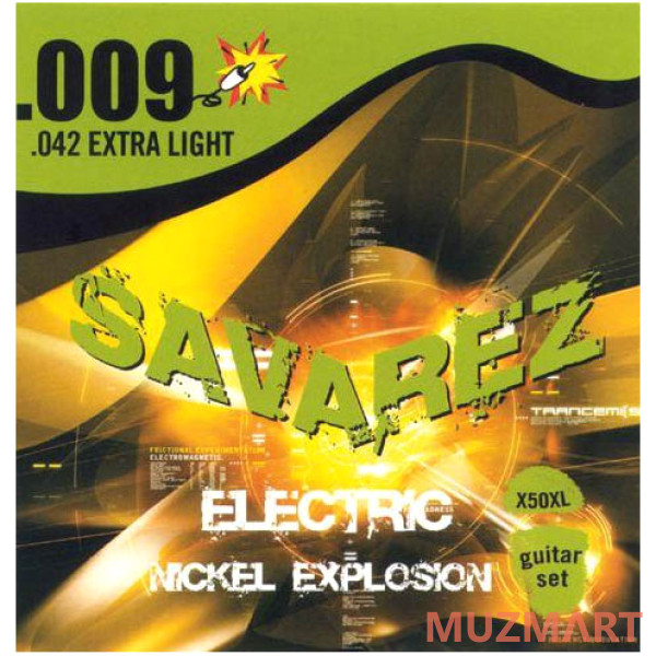 Savarez X50XL Explosion Комплект струн для электрогитары, никелированные