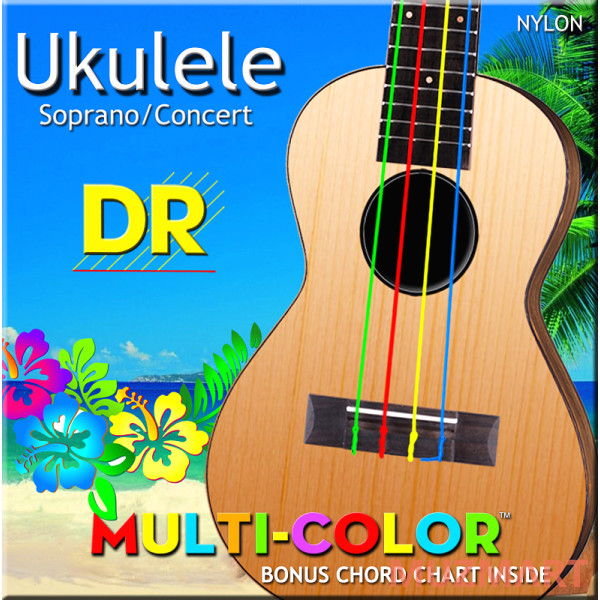 DR UMCSC - MULTI-COLOR Струны для укулеле сопрано, концерт