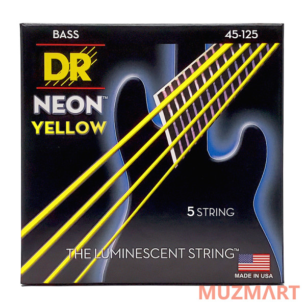 DR NYB5-45 HI-DEF NEON Струны для 5-струнной бас-гитары