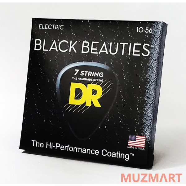 DR BKE7-10 BLACK BEAUTIES Струны для 7-струнной электрогитары