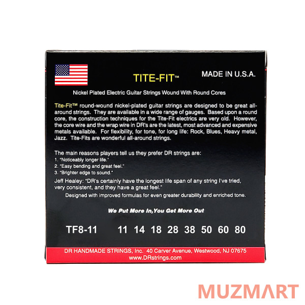 DR TF8-11 TITE-FIT Струны для 8-струнной электрогитары