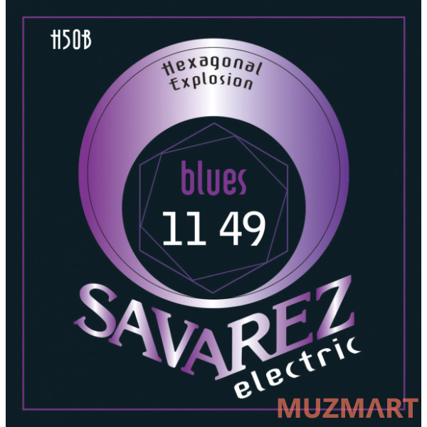 Savarez H50B Hexagonal Explosion Комплект струн для электрогитары 11-49