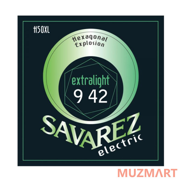 Savarez H50XL Hexagonal Explosion Комплект струн для электрогитары 9-42