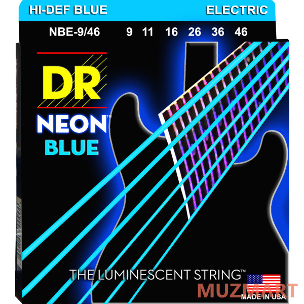 DR NBE-9/46 HIGH-DEF NEON Струны для электрогитары