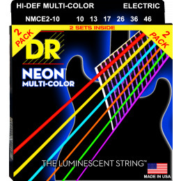 DR NMCE-2/10 HIGH-DEF NEON Струны для электрогитары, 2 комплекта