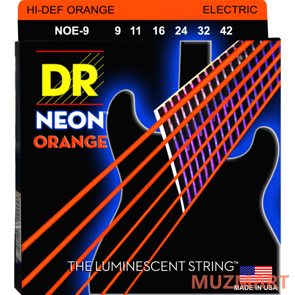 DR NOE-9 HIGH-DEF NEON Струны для электрогитары