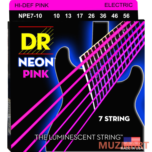 DR NPE7-10 HIGH-DEF NEON Струны для 7-струнной электрогитары