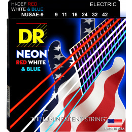 DR NUSAE-9 HIGH-DEF NEON Струны для электрогитары