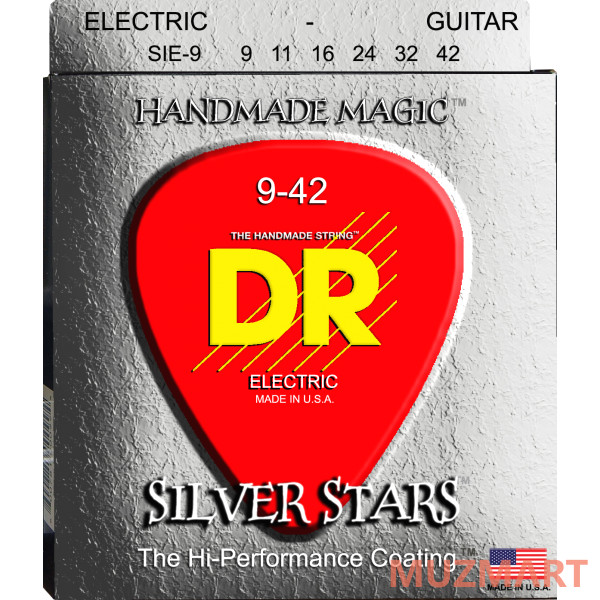 DR SIE-9 SILVER STARS Струны для электрогитары 9-42