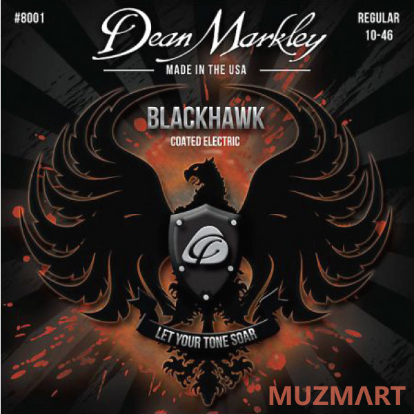 Dean Markley DM8001 Blackhawk Комплект струн для электрогитары, с покрытием, 10-46