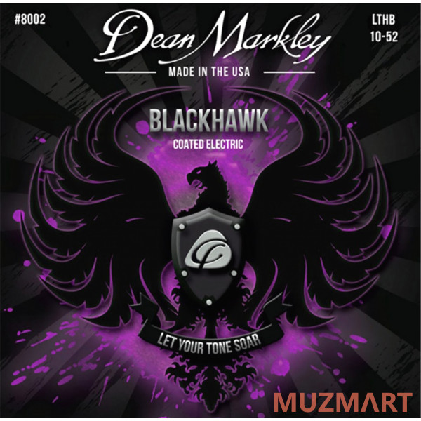 Dean Markley DM8002 Blackhawk Комплект струн для электрогитары, с покрытием, 10-52