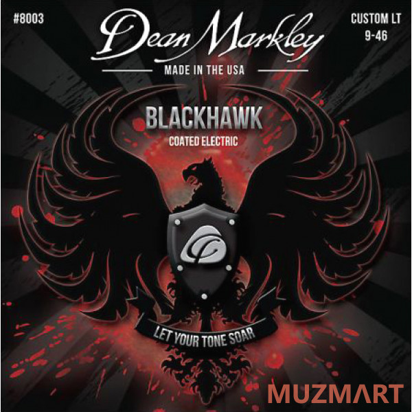Dean Markley DM8003 Blackhawk Комплект струн для электрогитары, с покрытием, 9-46