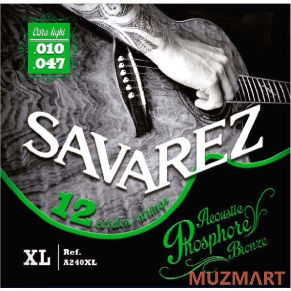 Savarez A240XL Acoustic Phosphor Bronze Струны для 12-струнной акустической гитары