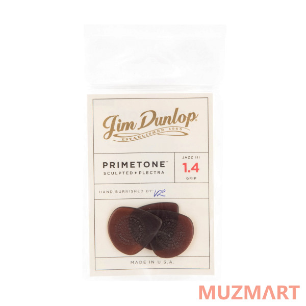 Dunlop 518P140 Primetone Jazz III 3Pack Медиаторы, 3 шт