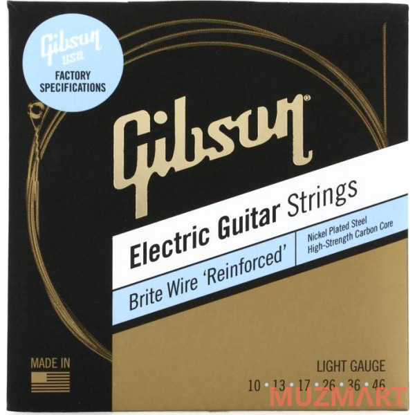 Gibson SEG-BWR10 BRITE WIRE REINFORCED Струны для электрогитары