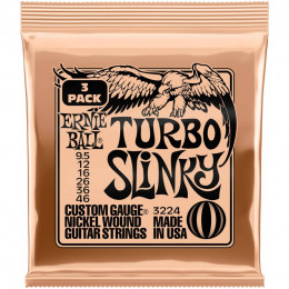 Ernie Ball 3224 Nickel Slinky Turbo 3 Pack 9.5-46 Струны для электрогитары, 3 комплекта