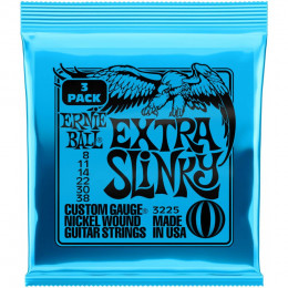 Ernie Ball 3225 Nickel Slinky Extra 3 Pack 8-38 Струны для электрогитары, 3 комплекта