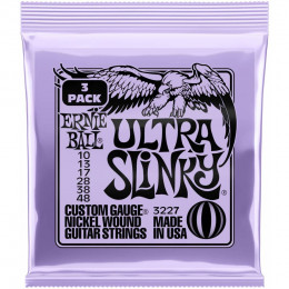 Ernie Ball 3227 Nickel Slinky Ultra 3 Pack 10-48 Струны для электрогитары, 3 комплекта