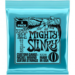 Ernie Ball 3228 Nickel Slinky Mighty 3 Pack 8.5-40 Струны для электрогитары, 3 комплекта
