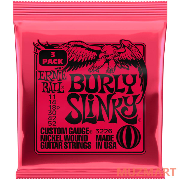 Ernie Ball 3226 Набор из 3х комплектов струн для электрогитары 11-52