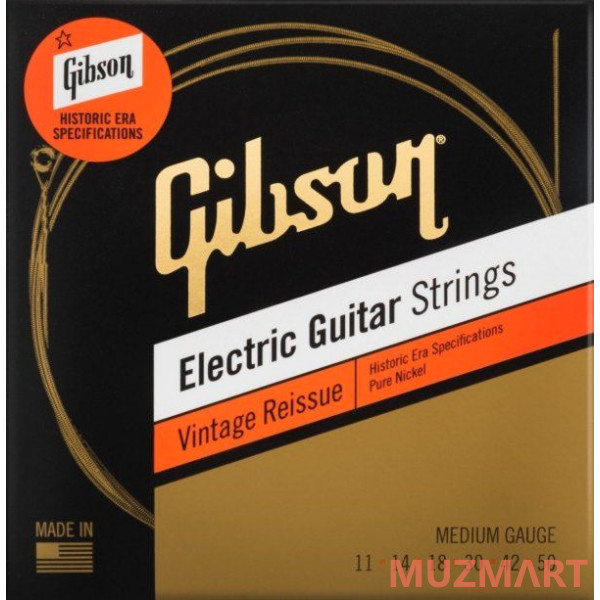 Gibson GIBSON SEG-HVR11 VINTAGE REISSUE ELECTIC GUITAR STRINGS, MEDIUM GAUGE Струны для электрогитары