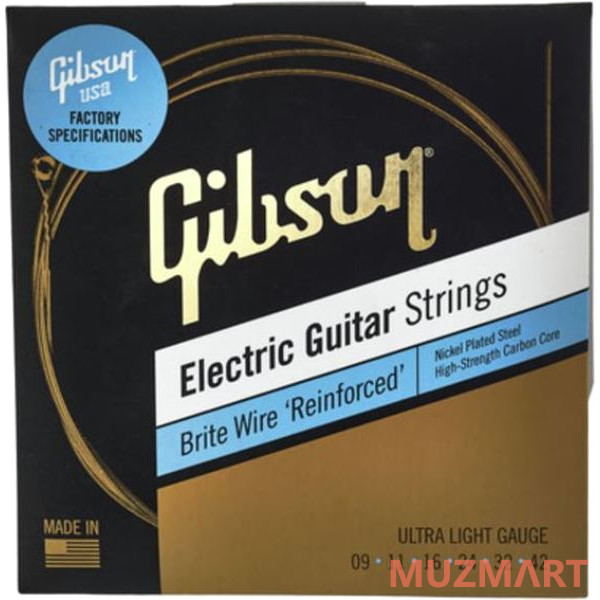 Gibson SEG-BWR9 BRITE WIRE REINFORCED Струны для электрогитары