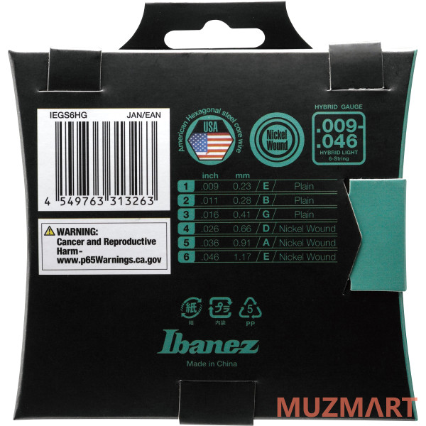 Ibanez IEGS6HG Струны для электрогитары