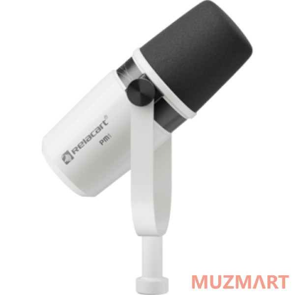 Relacart PM1 White Кардиоидный динамический микрофон с держателем
