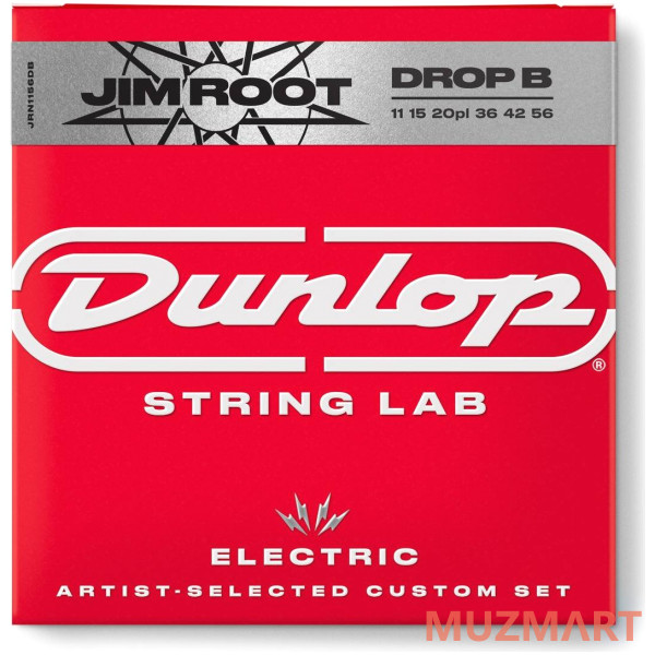Dunlop JIM ROOT EL NKL 11/56 (DROP B)-6/SET Струны для электрогитары