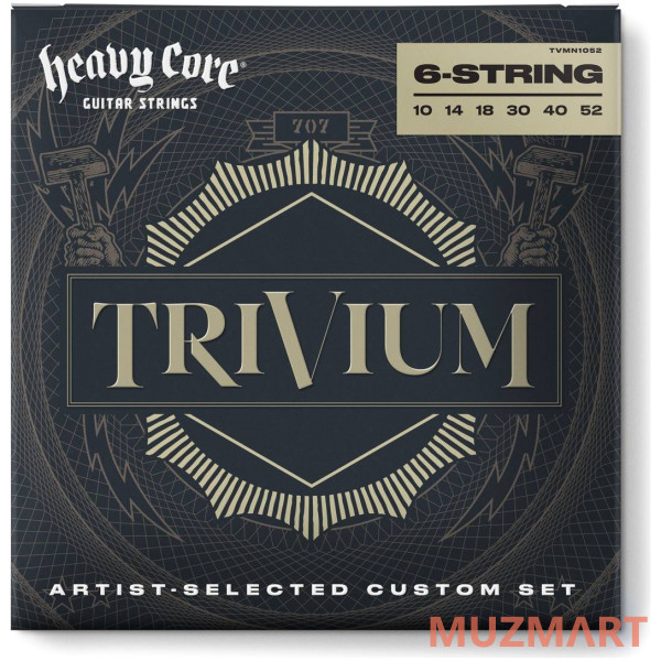 Dunlop TRIVIUM EL NKL 10/52-6/SET Струны для электрогитары