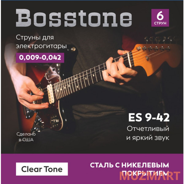 Bosstone Clear Tone ES 9-42 Струны для электрогитары
