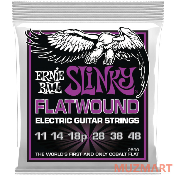 Ernie Ball 2590 Slinky Flatwound Power 11-48 Струны для электрогитары 11-48