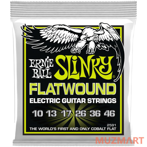 Ernie Ball 2591 Slinky Flatwound Regular 10-46 Струны для электрогитары 10-46