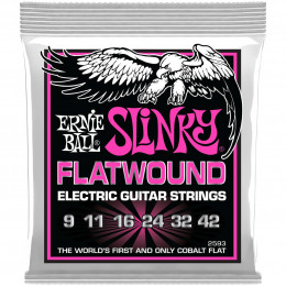 Ernie Ball 2593 Slinky Flatwound Super 9-42 Струны для электрогитары 9-42