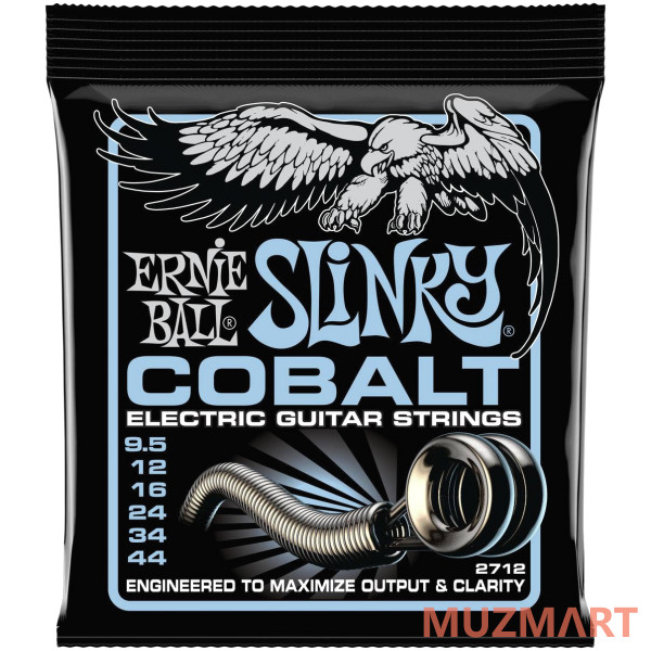 Ernie Ball 2712 Cobalt Slinky Primo 9.5-44 Струны для электрогитары 9,5-44