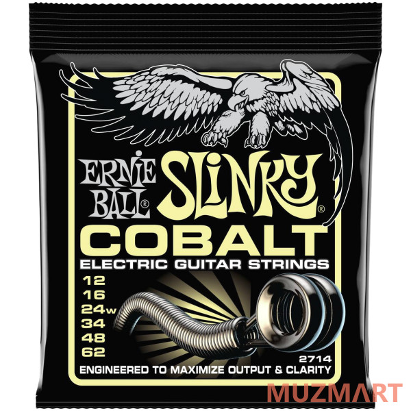 Ernie Ball 2714 Cobalt Slinky Mammoth 12-62 Струны для электрогитары 12-62