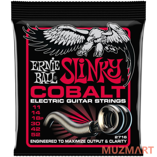 Ernie Ball 2716 Cobalt Slinky Burly 11-52 Струны для электрогитары 11-52