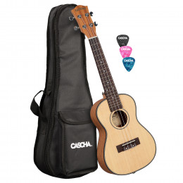 Cascha HH-2151L Spruce Series Укулеле концертная леворукая, с чехлом