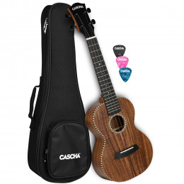 Cascha HH-2310 Acacia Series Укулеле концертная, с чехлом, цвет натуральный
