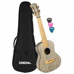 Cascha HH-2316 Bamboo Series Graphite Укулеле концертный, с чехлом, графит